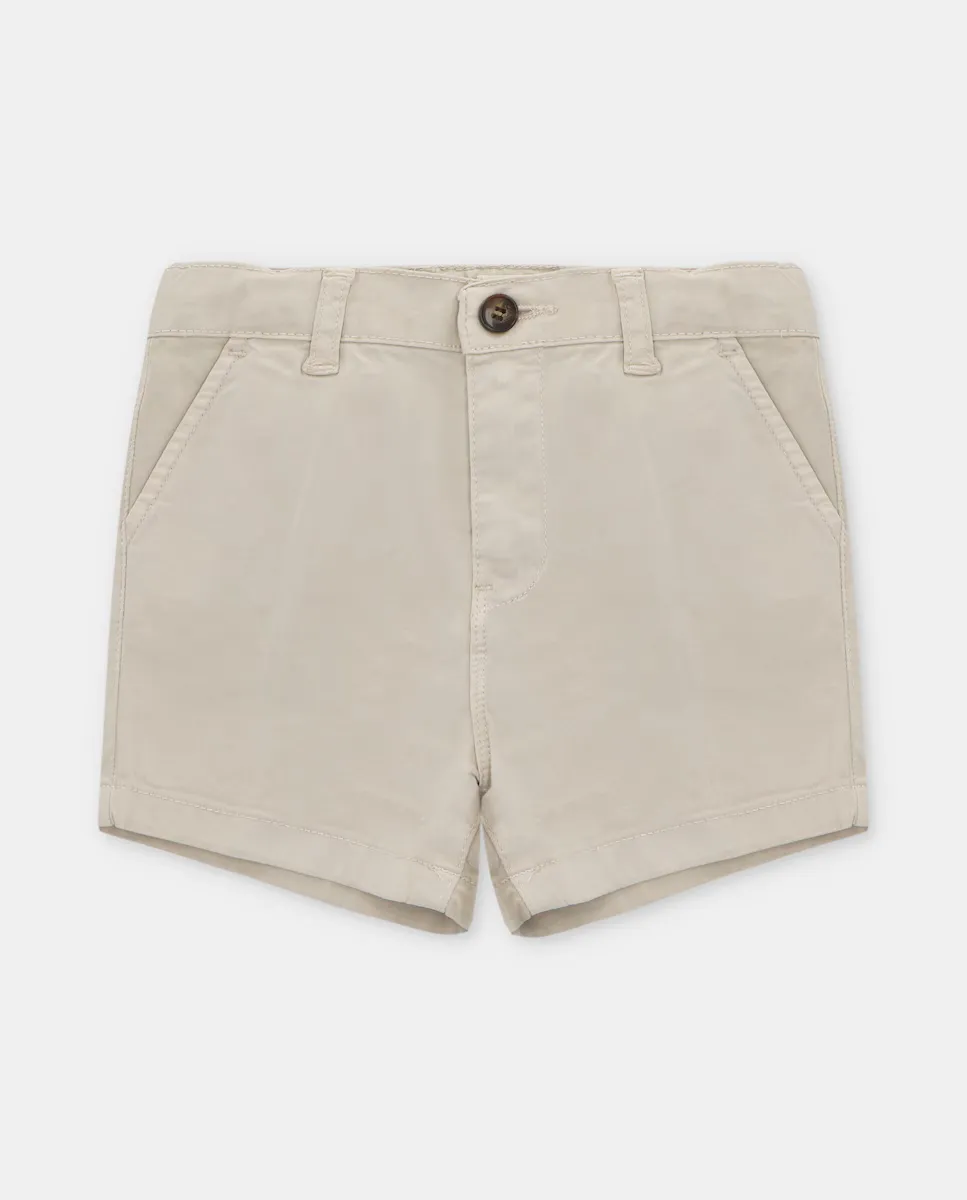 

Бермуды для мальчика из саржи с карманами, бежевые Martín Aranda, бежевый