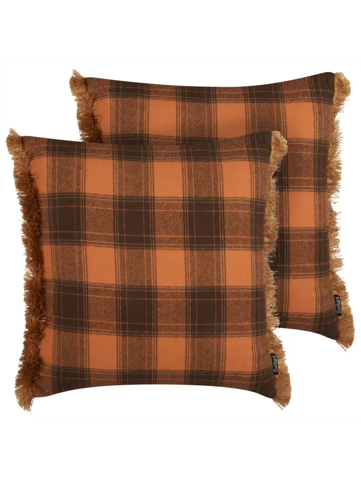 

Декоративная подушка Beliani 2er Set Deko BARJA, цвет orange/schwarz