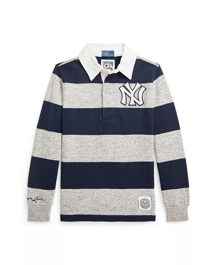 

Футболка в регбийном стиле New York Yankees для малышей и мальчиков Polo Ralph Lauren, синий