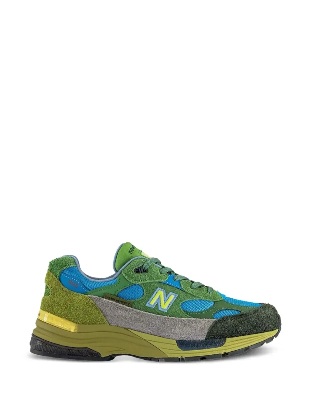 Кроссовки 992 с контрастными панелями New Balance, зеленый