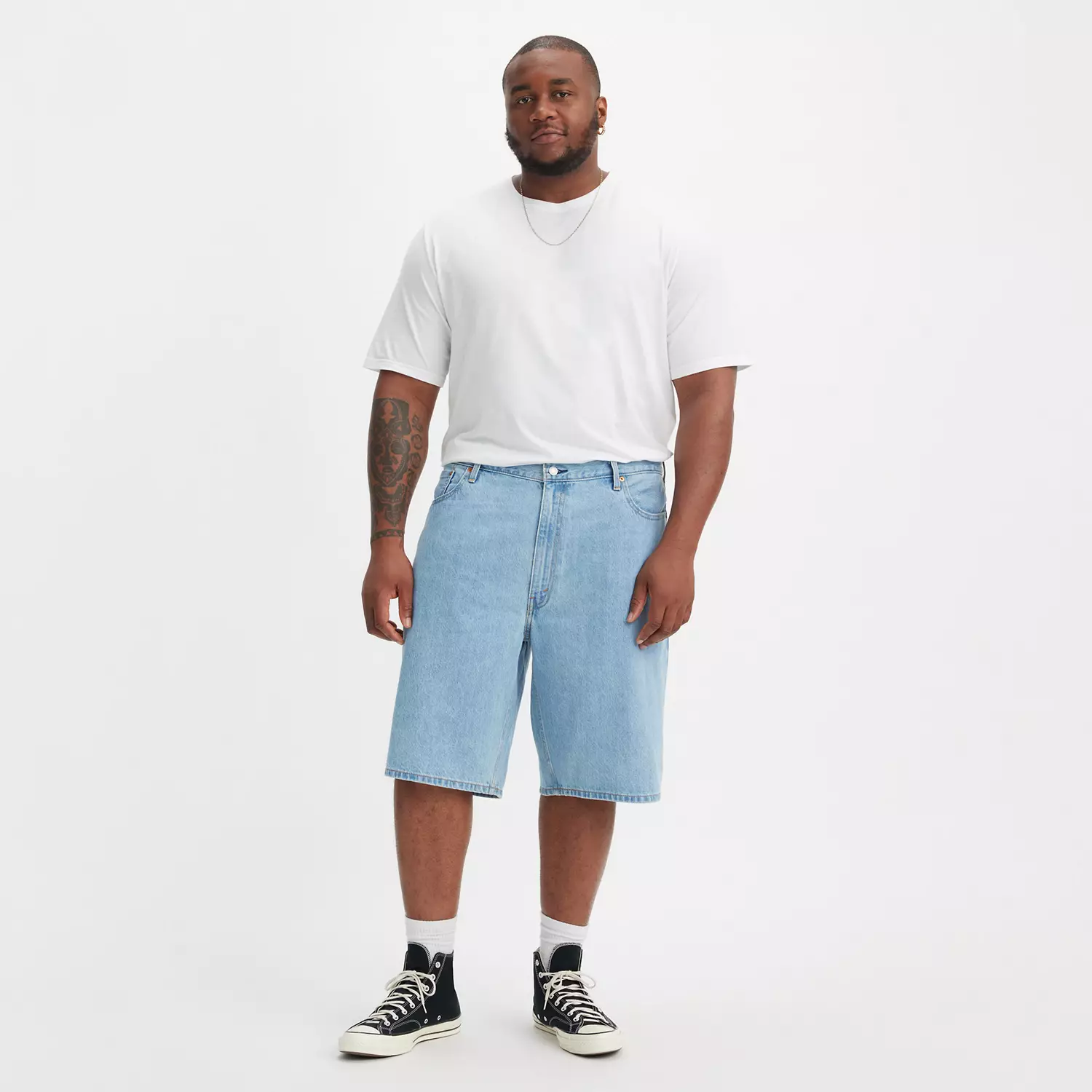 

469 свободные мужские шорты 12,5 дюймов (большие и высокие) Levi's, цвет Light Run - Light Wash