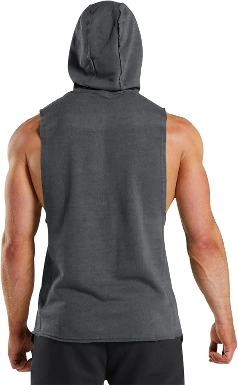 Мужская худи-майка для тренировок без рукавов Slim Fit — фото 2