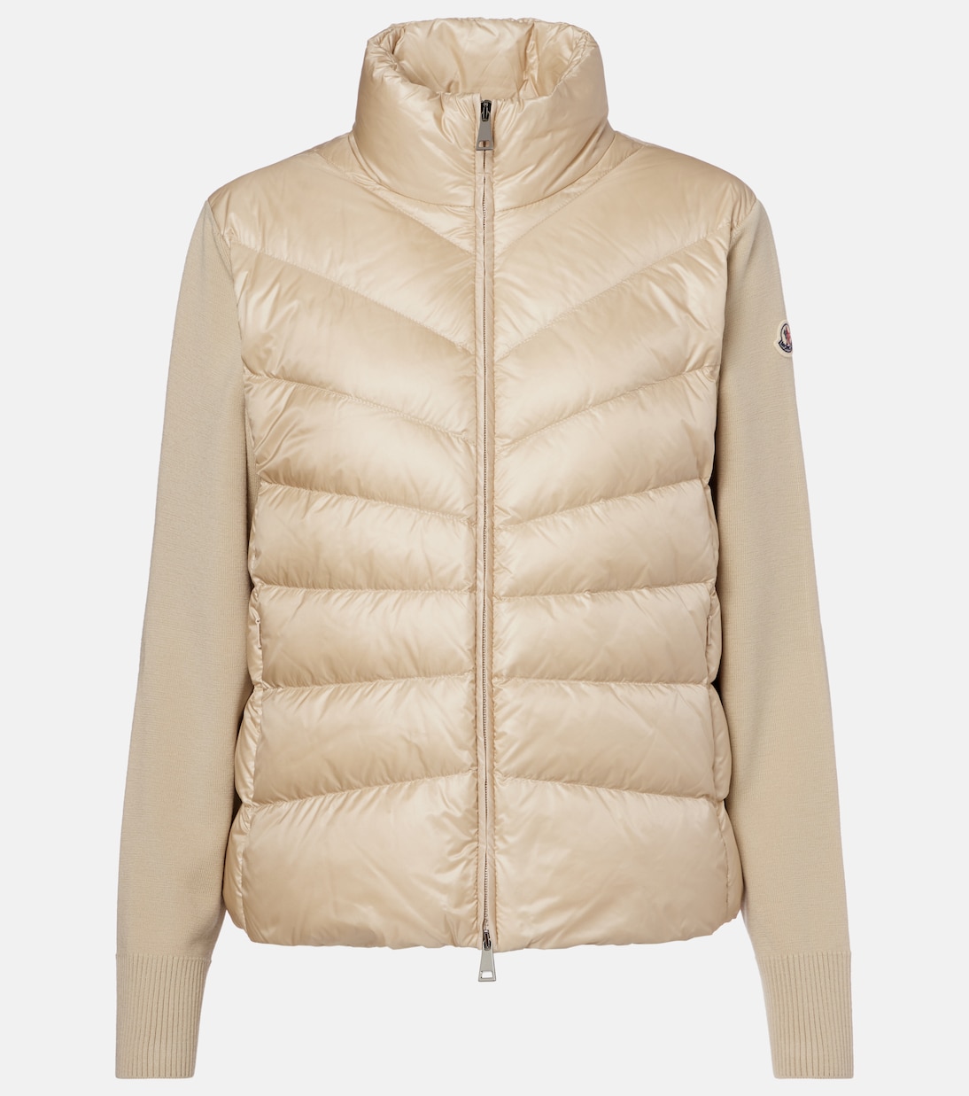 

Кардиган из натуральной шерсти с нижними панелями Moncler, бежевый