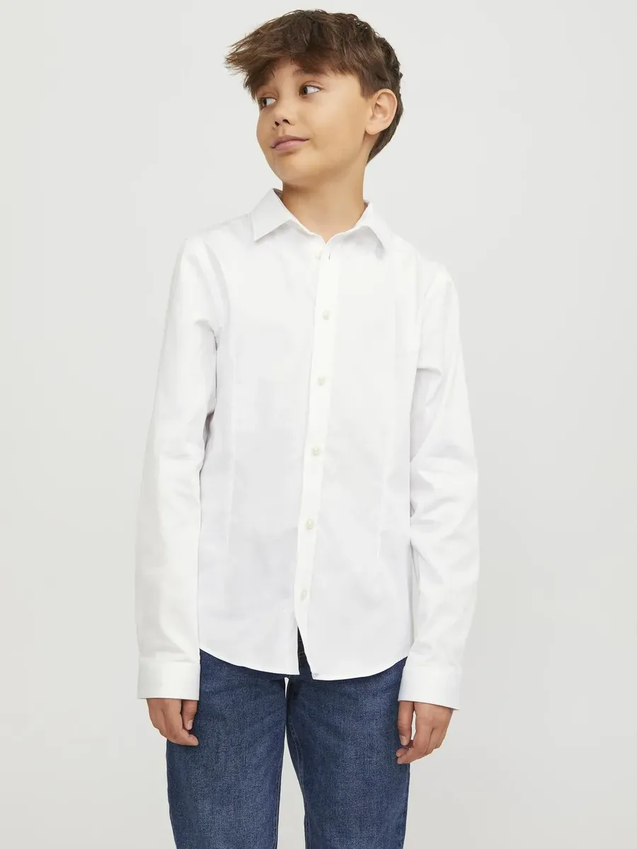 

Детская рубашка с длинными рукавами Jack & Jones "JPRPARMA SHIRT L/S NOOS JNR" Jack & Jones Junior, белый