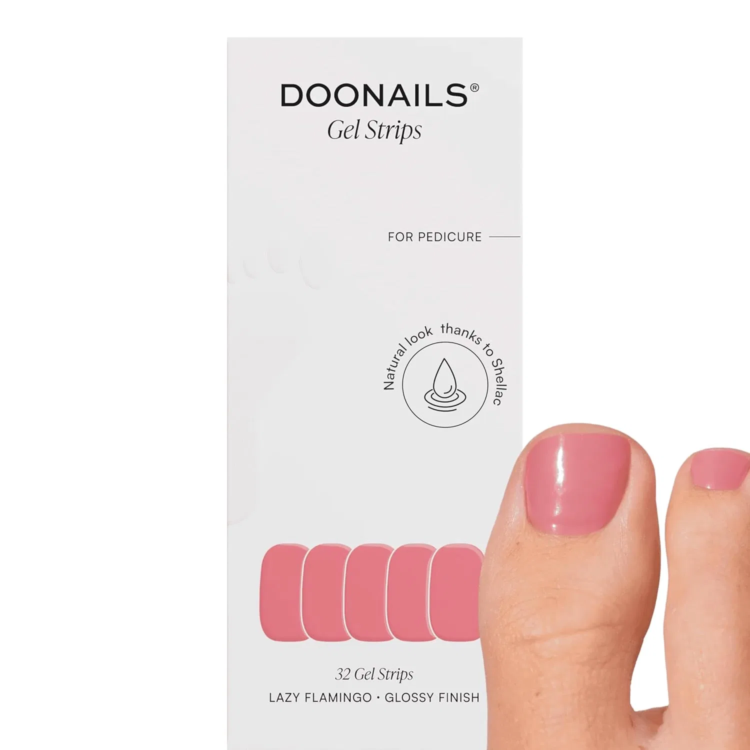 Гелевые УФ-полоски для педикюра «Lazy Flamingo» от Doonails Doonails, Lazy Flamingo