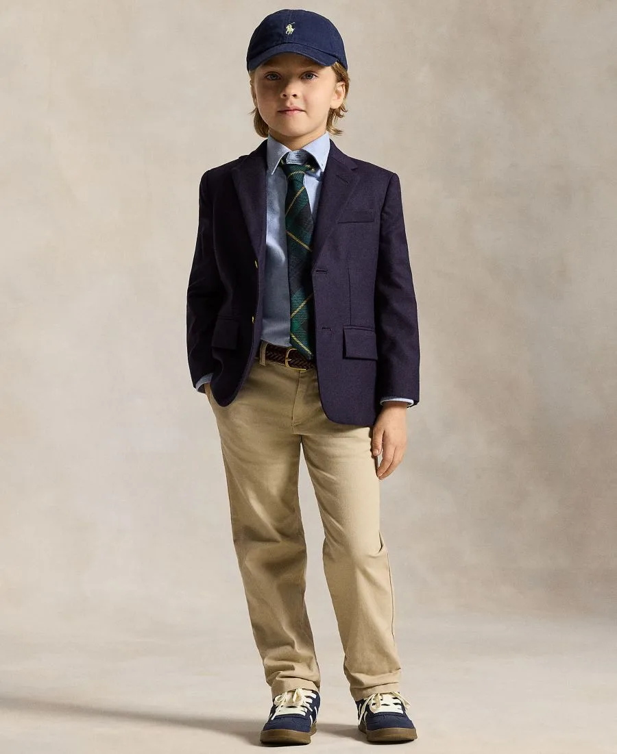 Girl's & Boy's Back to School Sibling Matching Moment Polo Ralph Lauren, classic хаки — фото 2