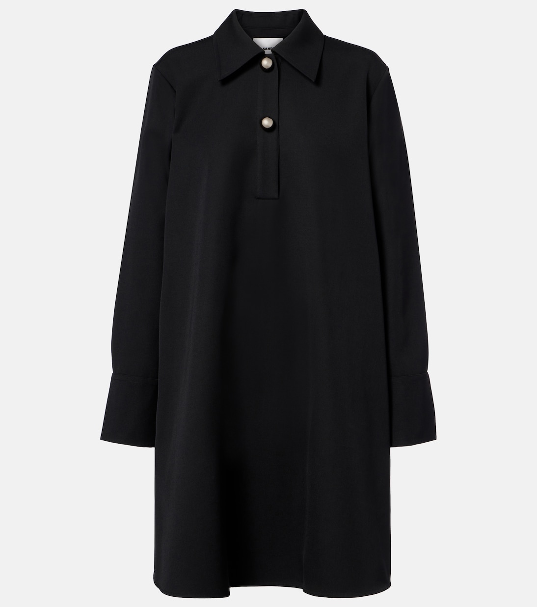 

Шерстяное платье-поло Jil Sander, черный