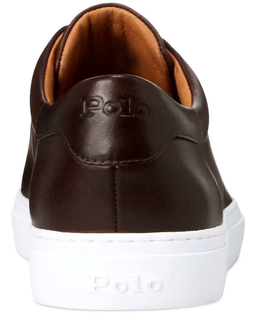 Мужские кожаные кроссовки Jermain II Polo Ralph Lauren, Polo Brown — фото 2