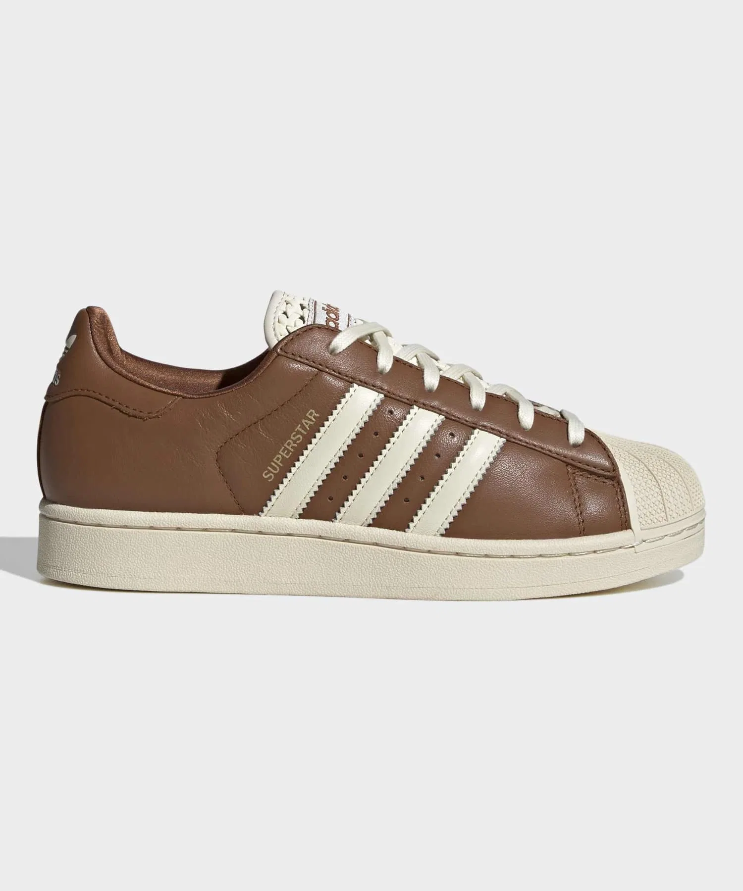 Унисекс кроссовки из натуральной кожи Superstar II adidas коричневые