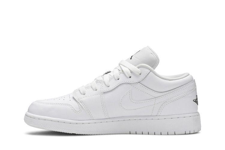 Кроссовки Air Jordan Air Jordan 1 Low GS 'White Black', белый — фото 4