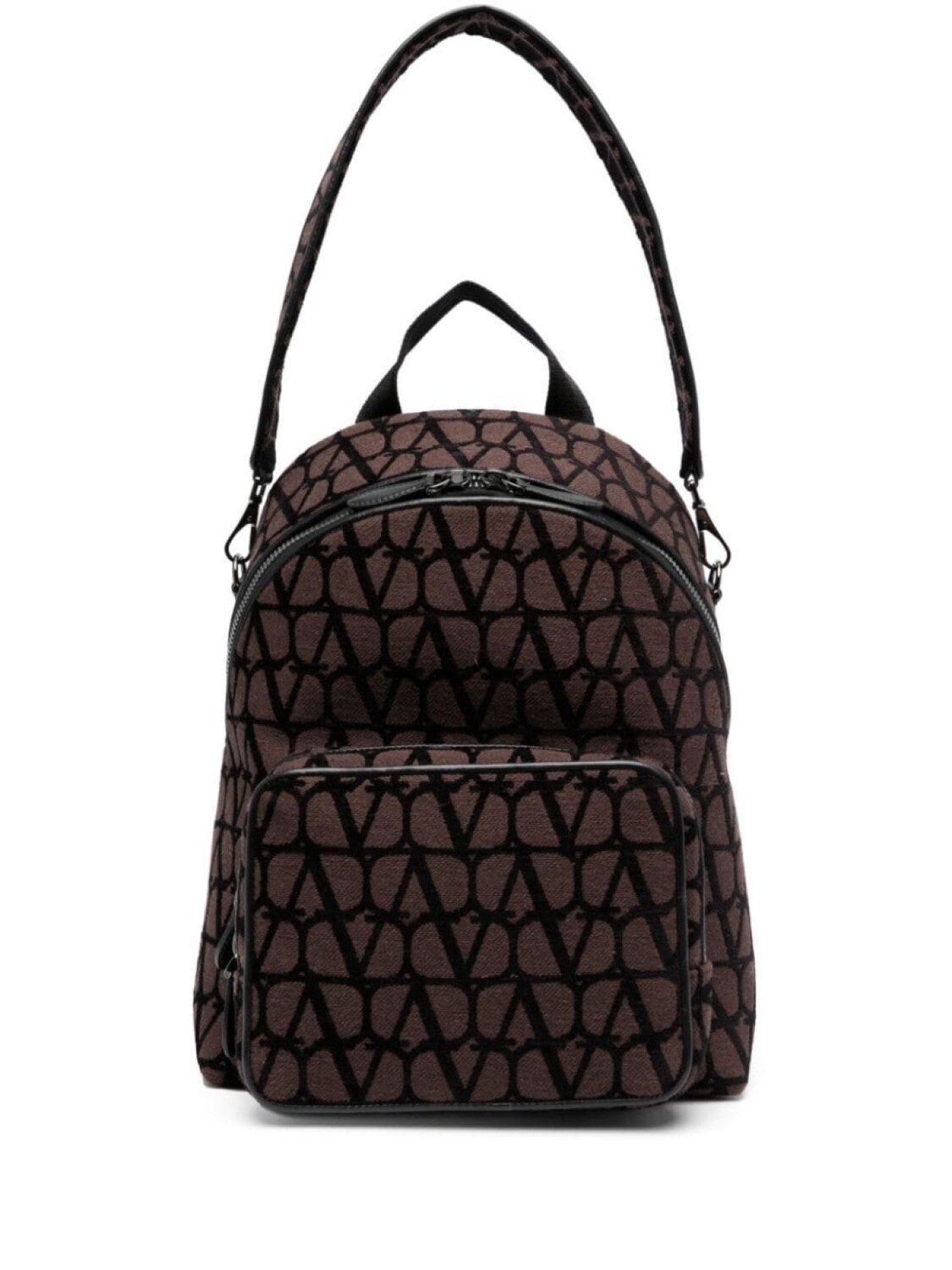 

Valentino Garavani жаккардовый рюкзак с узором Toile Iconographe, коричневый