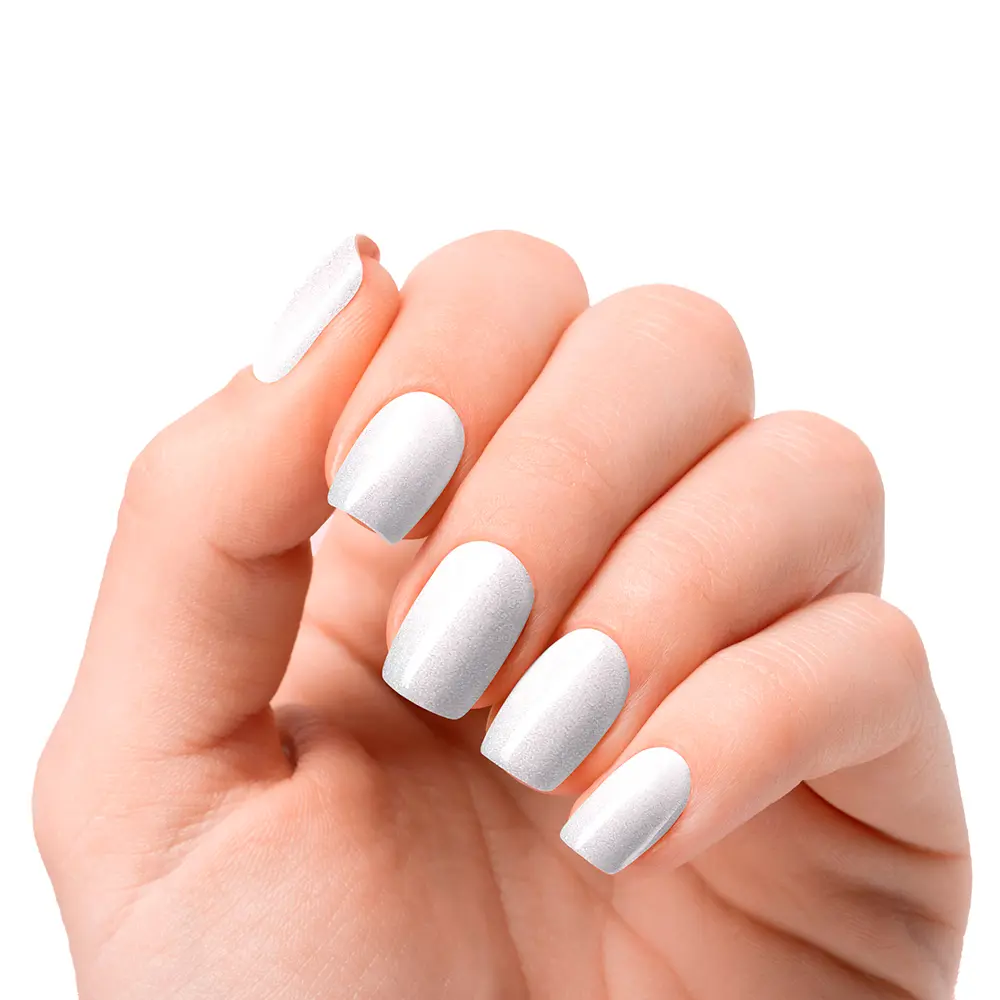 Накладные ногти Láminas De Uñas De Gel Perlé Premium Luxe Cat #Perlada Blanco Nooves, 20 шт — фото 2