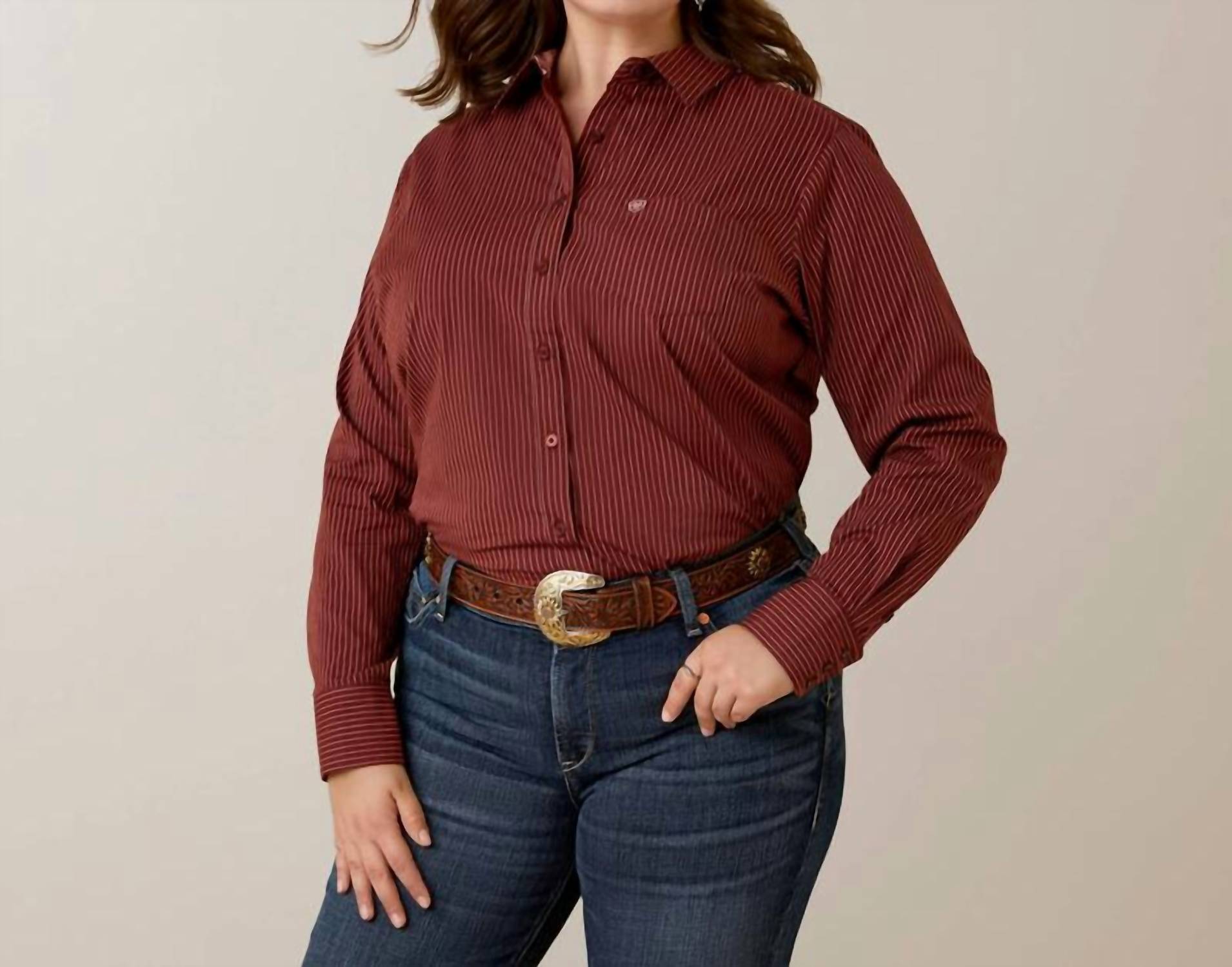 

Рубашка Kirby Stretch из обожженного кирпича ARIAT, цвет fired brick