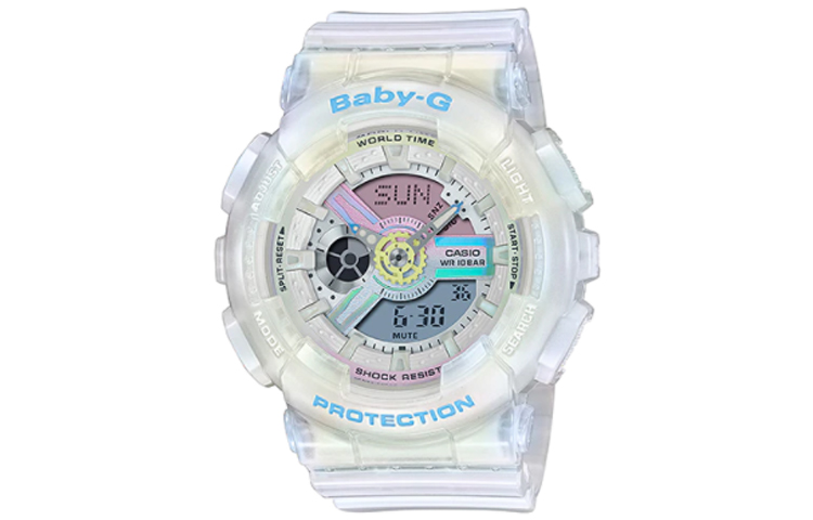 

CASIO Часы BABY G Quartz Movement Resin Strap Watch Women's Watch Multicolor Watch Dial, Macaron-colored dial
