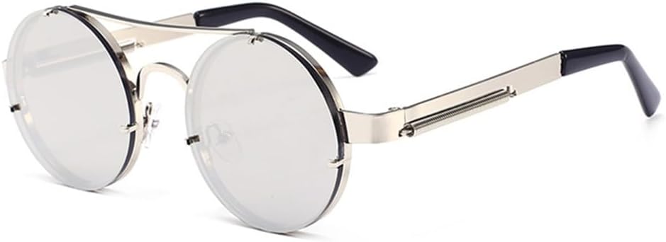 

Винтажные круглые солнцезащитные очки в стиле стимпанк для мужчин и женщин, ретро-очки из металла, весеннее украшение, уличная мода, защита от ультрафиолета UV400 KTUCN, Silver Mercury