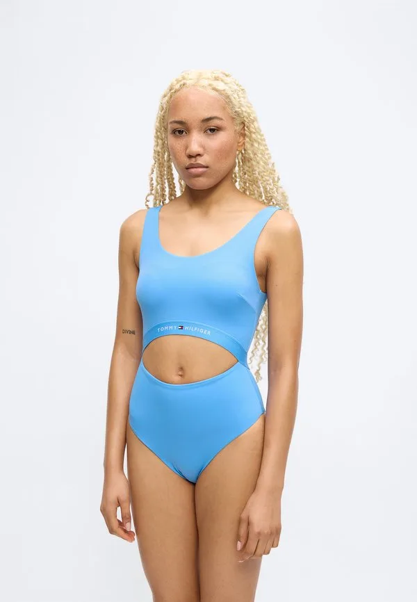 Оригинальный купальник с квадратным вырезом и свободным кроем Tommy Hilfiger, Copenhagen Blue — фото 3