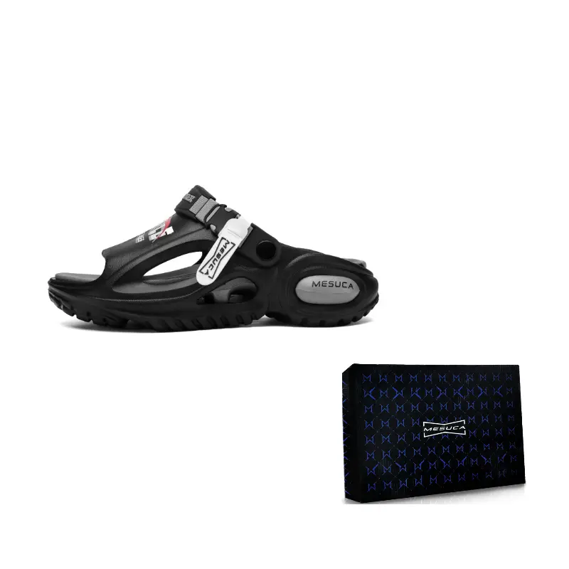 

MESUCA Летние реверсивные сандалии для пляжа и треккинга по реке унисекс в коробке - черно-серые, цвет Black Gray