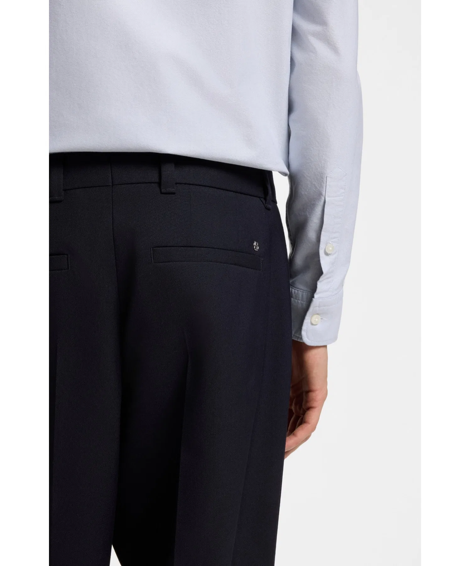 Мужская рубашка BOSS Regular Fit из хлопка оксфорд белая — фото 3