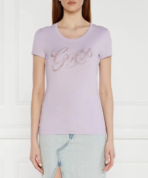 

Футболка Slim fit Guess Jeans, фиолетовый