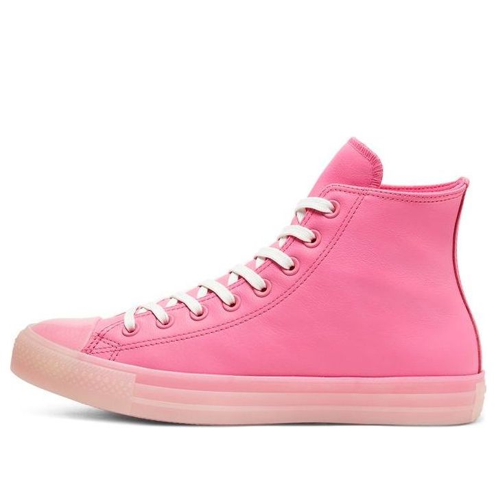 

Кеды Converse Neon Leather Chuck Taylor All Star High Top 'Neon Pink', красный