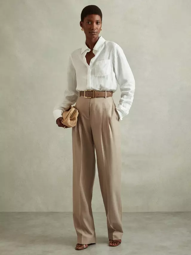 

Брюки Reiss Sadie Double Pleat, цвет neutral