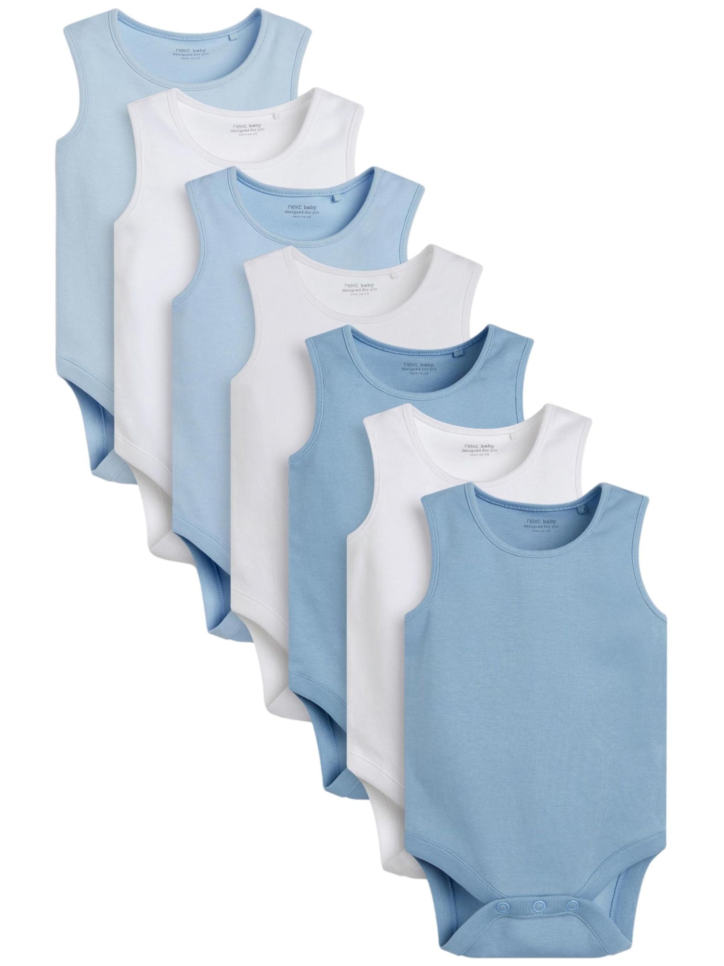 Next Комбинезон/боди в цвете Blue, Dusty Blue, White