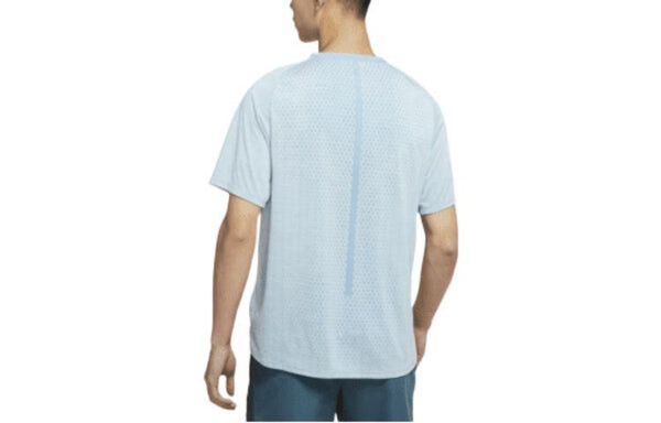 Футболка Nike Dri-FIT ADV TechKnit Ultra Solid Color Reflective Running Sports Short Sleeve Light Blue Gray, мультиколор — фото 2