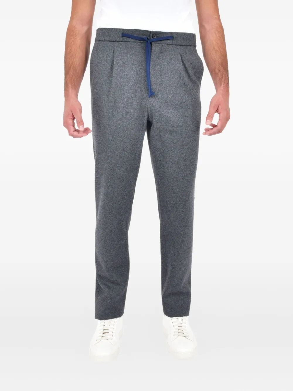 

Брюки с кулиской и складками Drumohr, серый