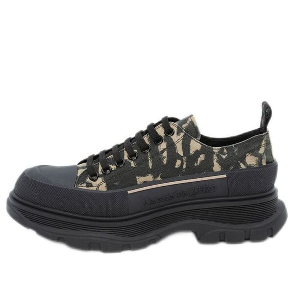 

Кроссовки graffiti tread slick lace-up sneakers 'beige green black' Alexander Mcqueen, бежевый