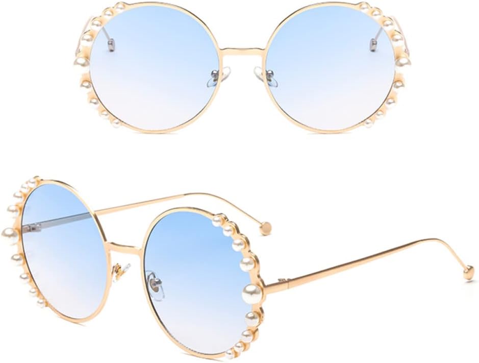 

Роскошные женские солнцезащитные очки с жемчужным блеском, металлическая оправа, круглые солнцезащитные очки, дизайнерские зеркальные очки с жемчужным блеском, защита от УФ-излучения UV400 generic, 4