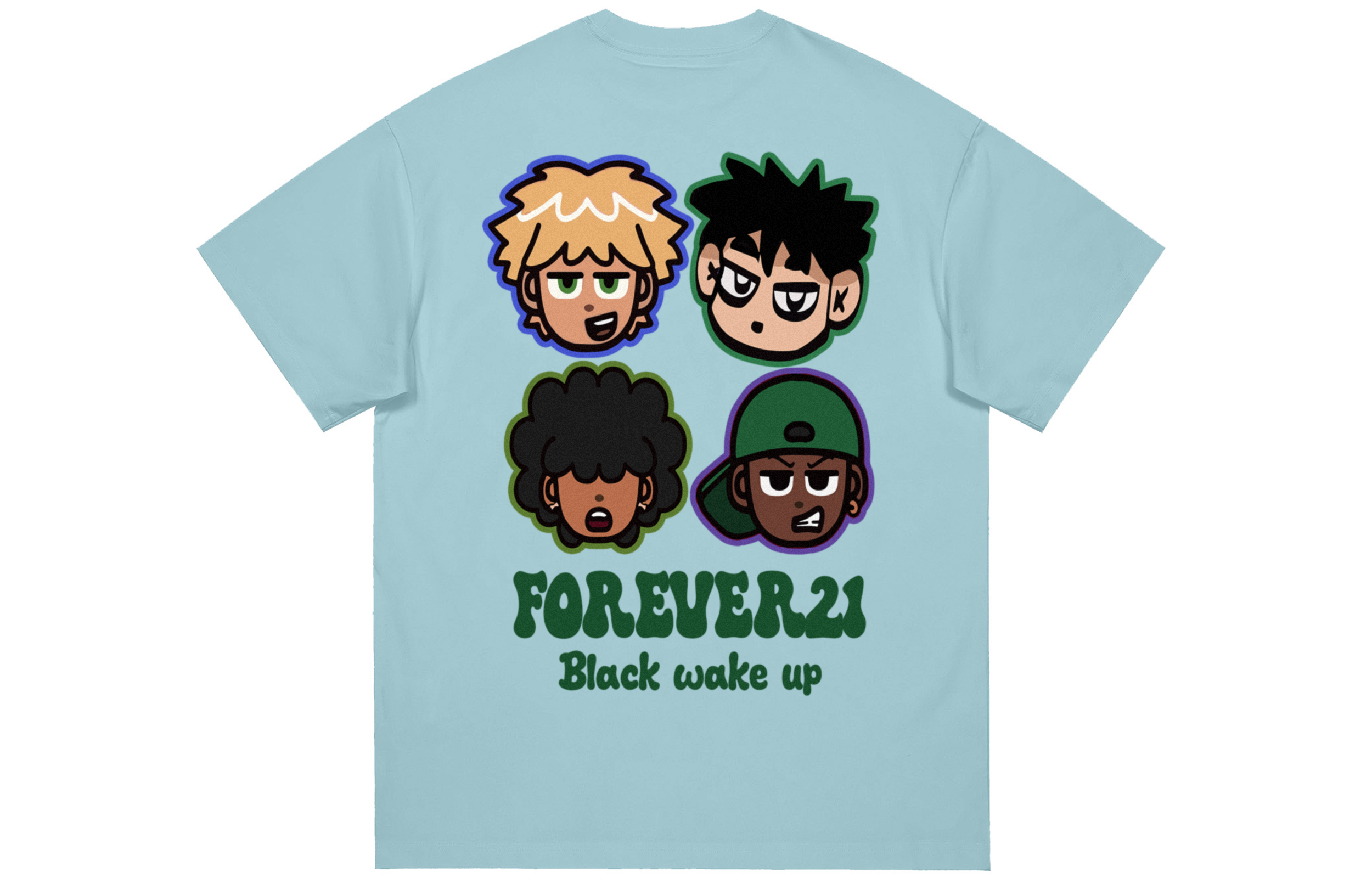 

Футболка унисекс Forever 21, голубой