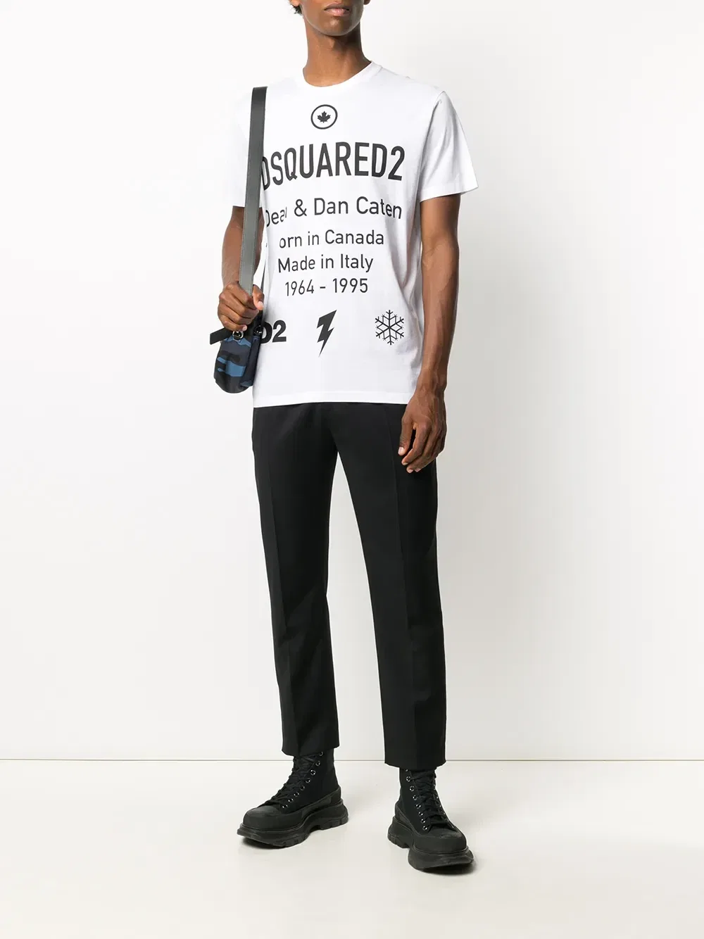Футболка с короткими рукавами и надписью Dsquared2, белый — фото 2