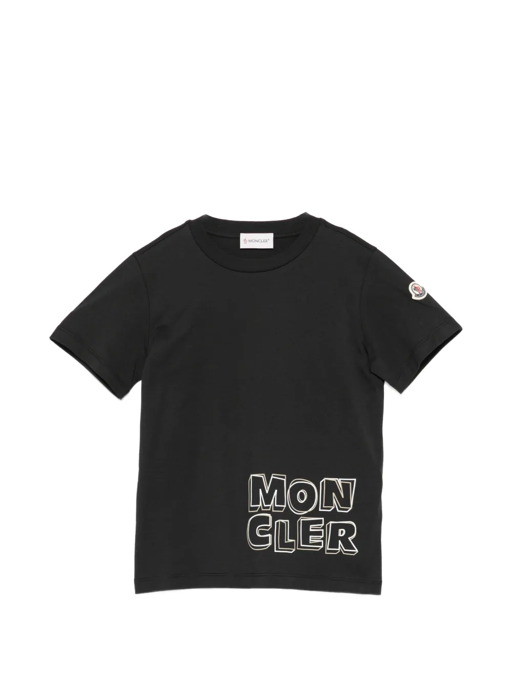 

Футболка с логотипом Moncler Enfant, черный
