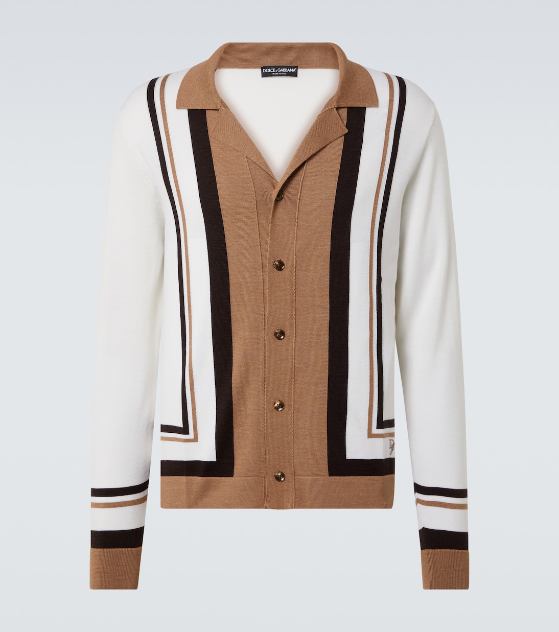

Кардиган из шерсти и шелка жаккардовый Dolce&Gabbana, Latte / Marrone /Beige
