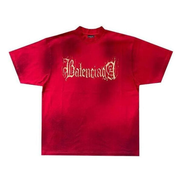 

Футболка heavy metal logo t-shirt oversized 'red' Balenciaga, красный