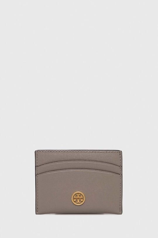 

Кожаная визитница Tory Burch, серый