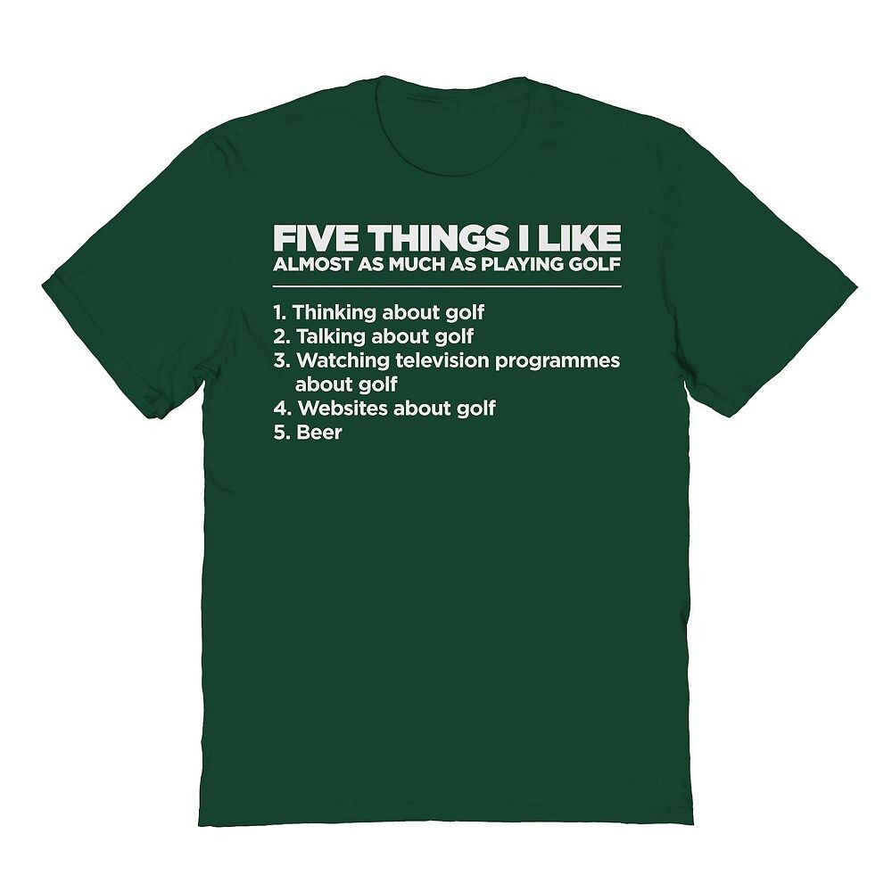 

Мужская футболка Duke & Sons Five Things Golf 2 с графическим рисунком COLAB89, цвет Forest Green