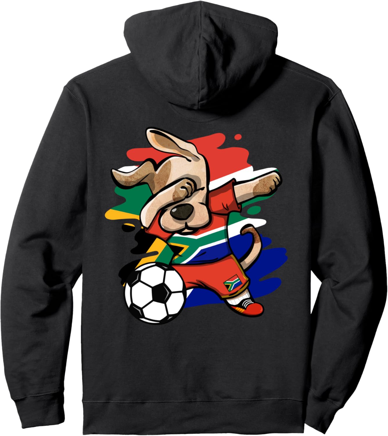 

Милая танцующая собачка, южноафриканская футбольная команда - флаг Южной Африки, толстовка для любителей футбола Южной Африки Teeisle South Africa Football, черный