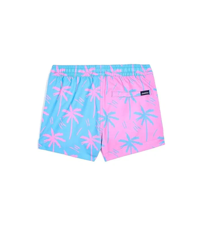 Плавки с пальмовым принтом The Prince Of Prints Chubbies Kids, Bright Blue/Pink/Pattern Base — фото 2