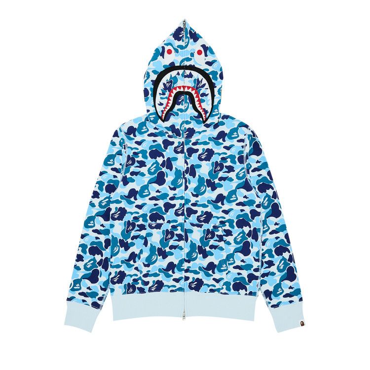 

Худи BAPE ABC Camo Shark Full Zip Hoodie, Blue