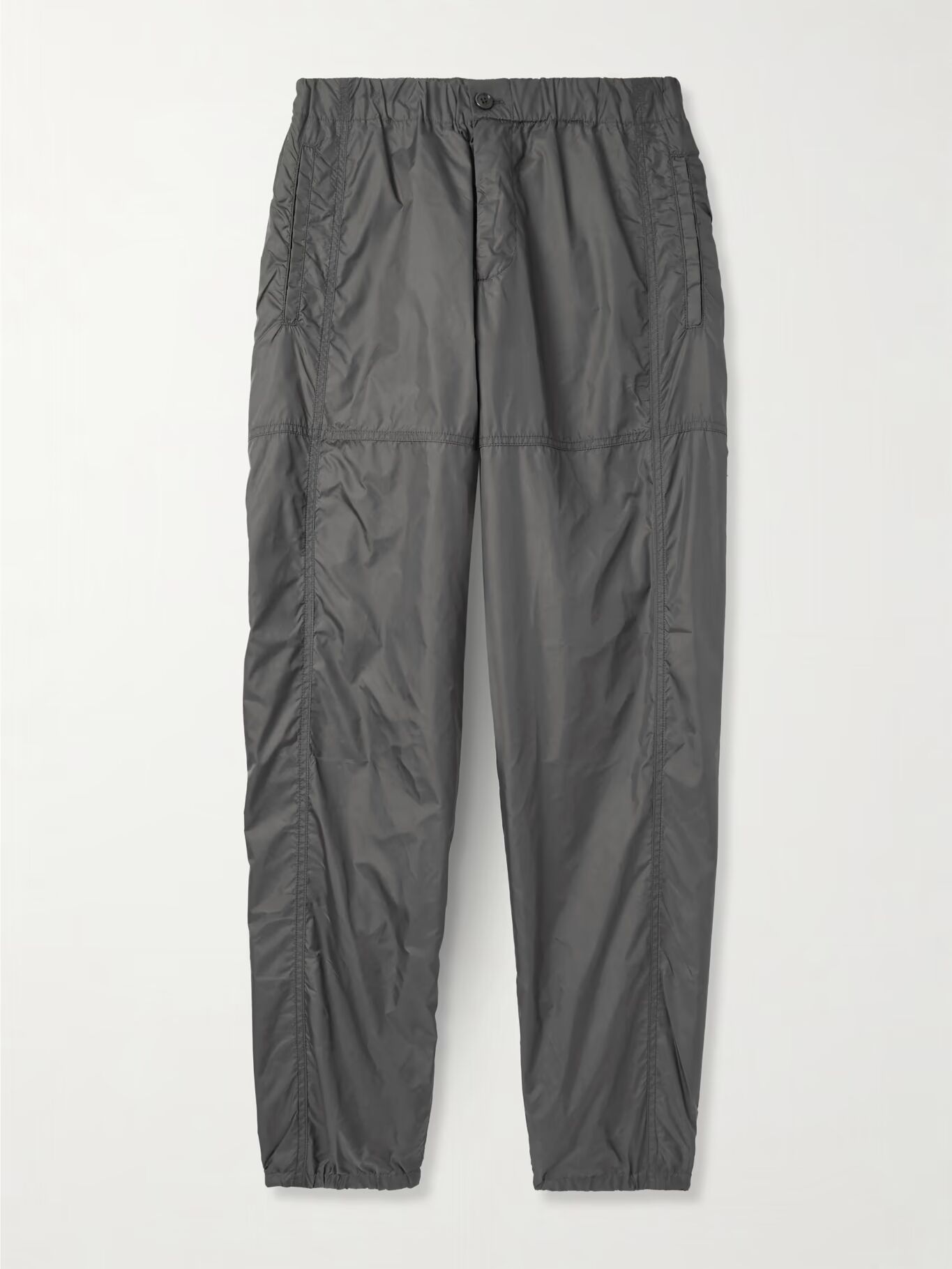 

Зауженные брюки из жатого нейлона DRIES VAN NOTEN, серый