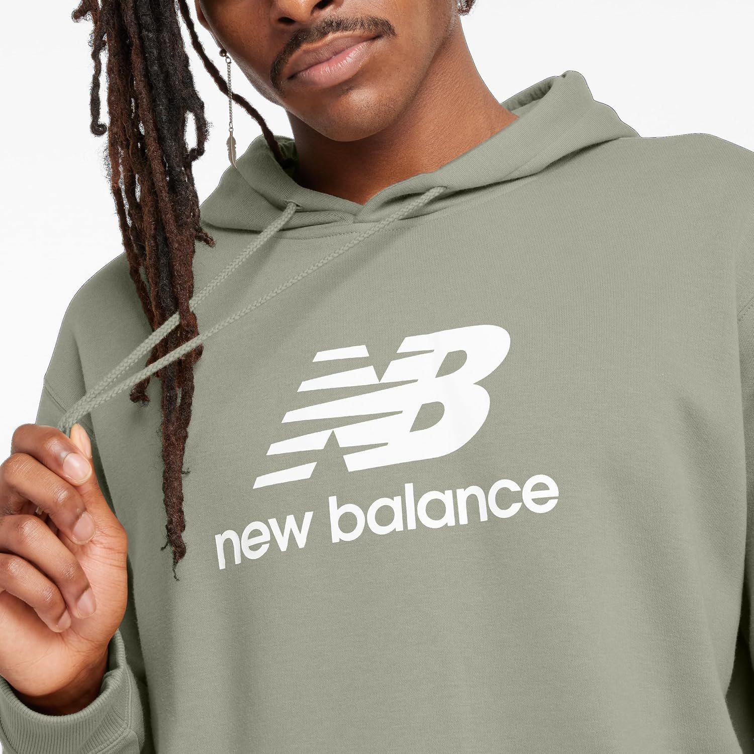 

Мужская спортивная флисовая толстовка с логотипом New Balance, Olivine