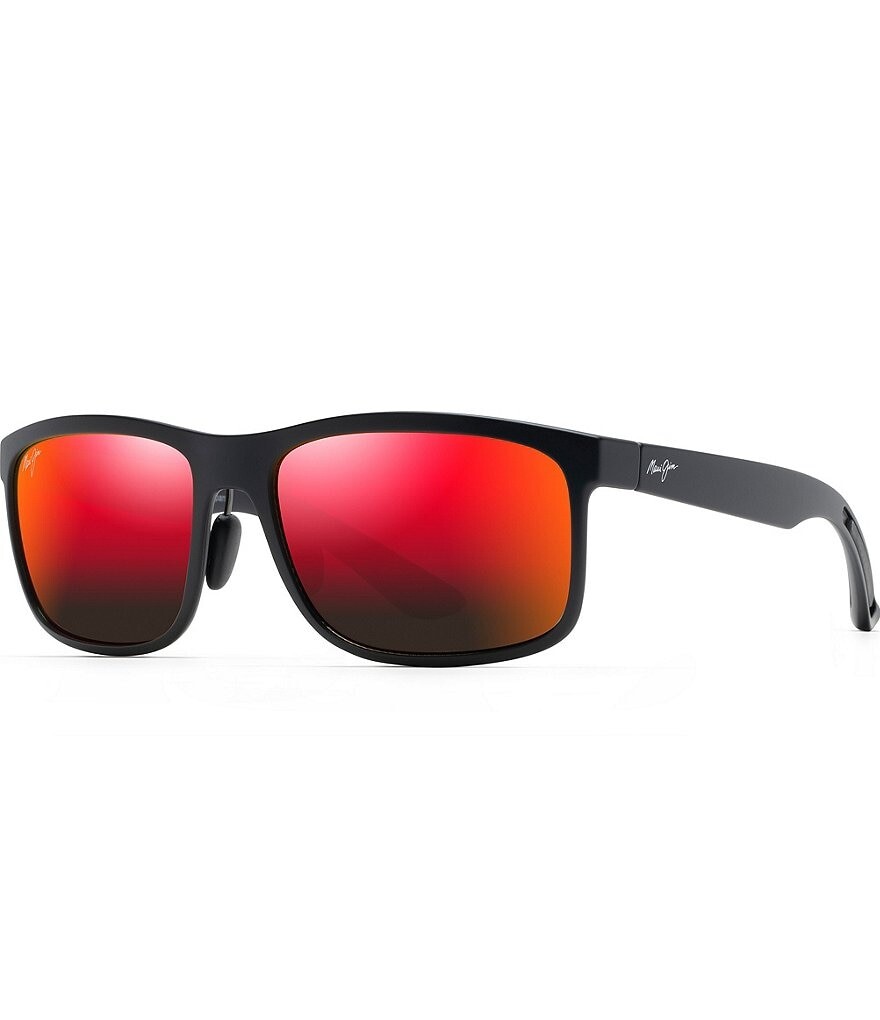 

Прямоугольные солнцезащитные очки Maui Jim Huelo PolarizedPlus2 58 мм, черный