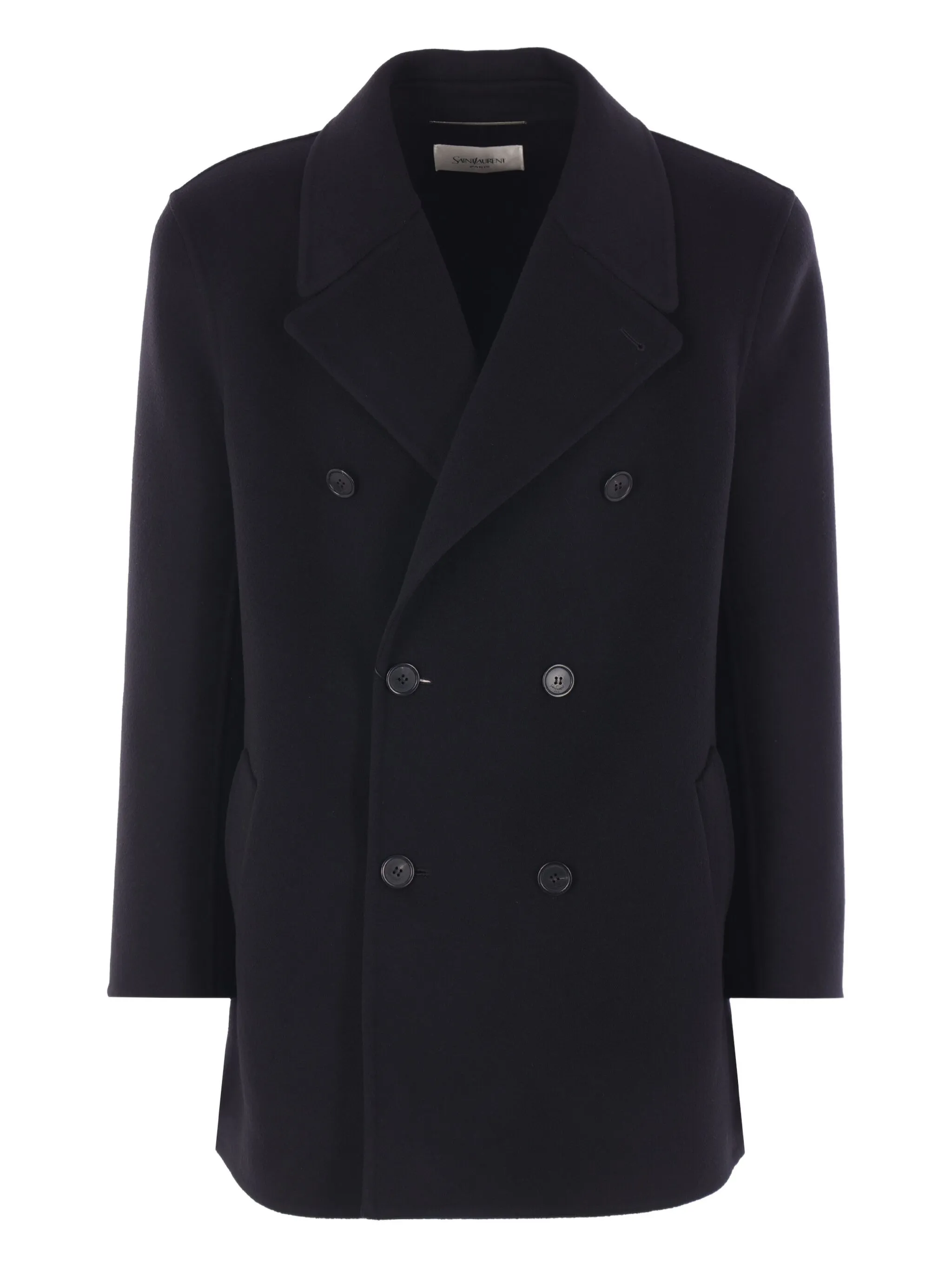 

Двубортное пальто Saint Laurent, черный