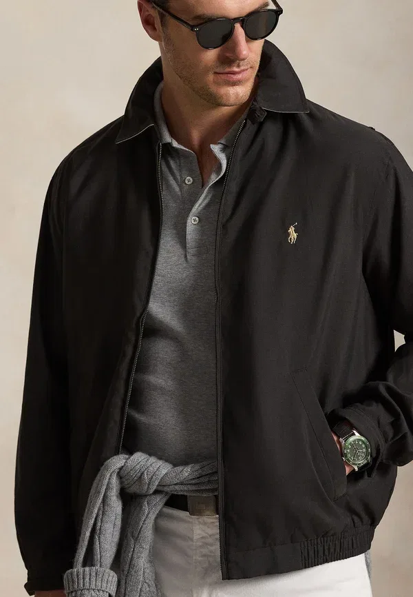 Куртка-бомбер летняя Polo Ralph Lauren Big & Tall, черный — фото 4