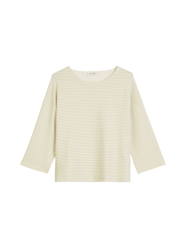 

Свободная полосатая футболка ярко-зеленого цвета Marc O'Polo