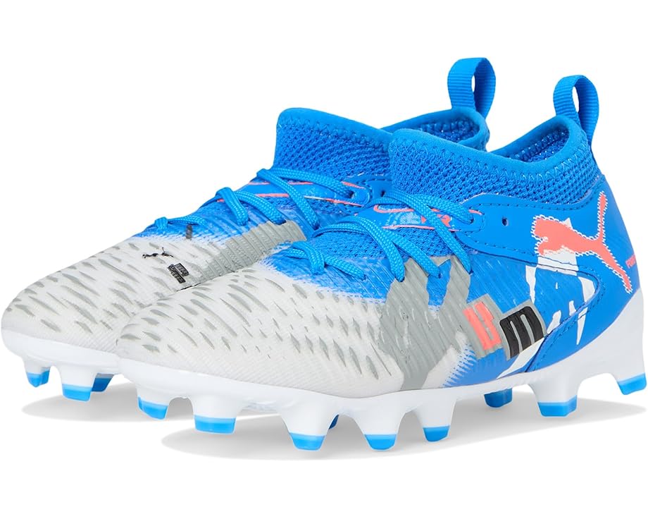 

Кроссовки PUMA Kids Future 8 Match Forever Firm Ground/Artificial Ground, цвет PUMA White/Ultra Blue/Feather Gray/PUMA Black/Glowing Red
