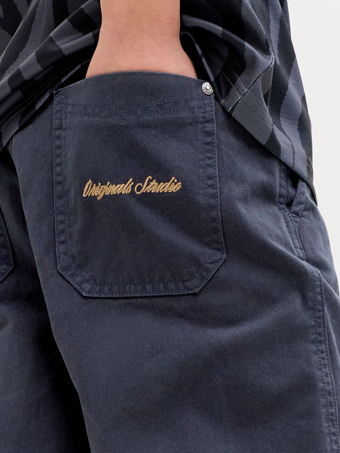 Штаны из ткани с высокой талией JACK & JONES Junior, sky captain — фото 4