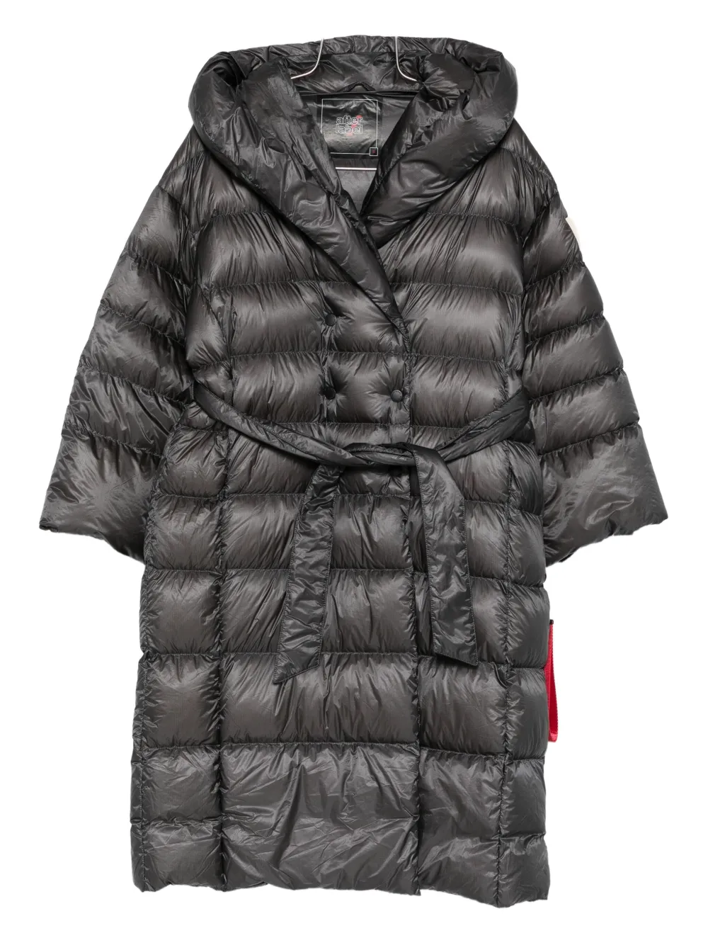 

Пальто с капюшоном и поясом Creton After Label, серый