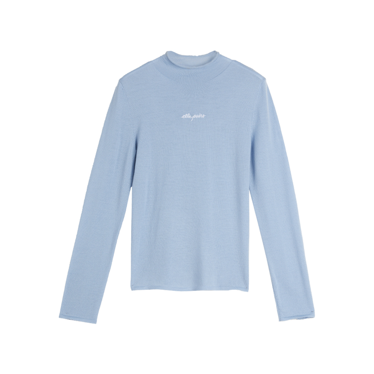 

Свитер Women's Draped Collar Moderate Others ELLE, светло-синий